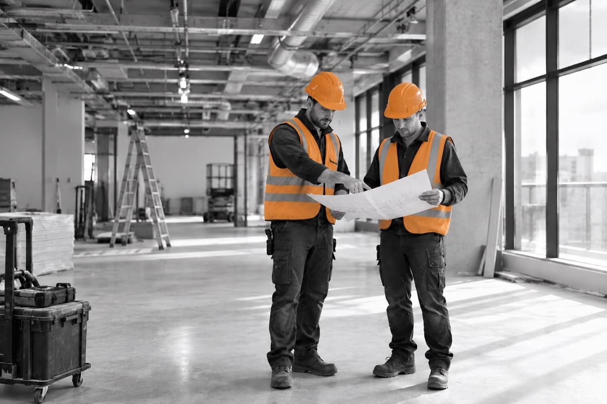 Field service technicians working on a job site