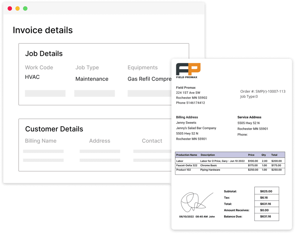 Invoice Details for flagger certification