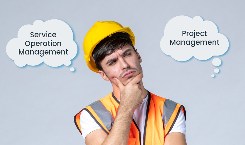 Project management vs service management
