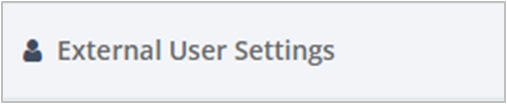 External User setting