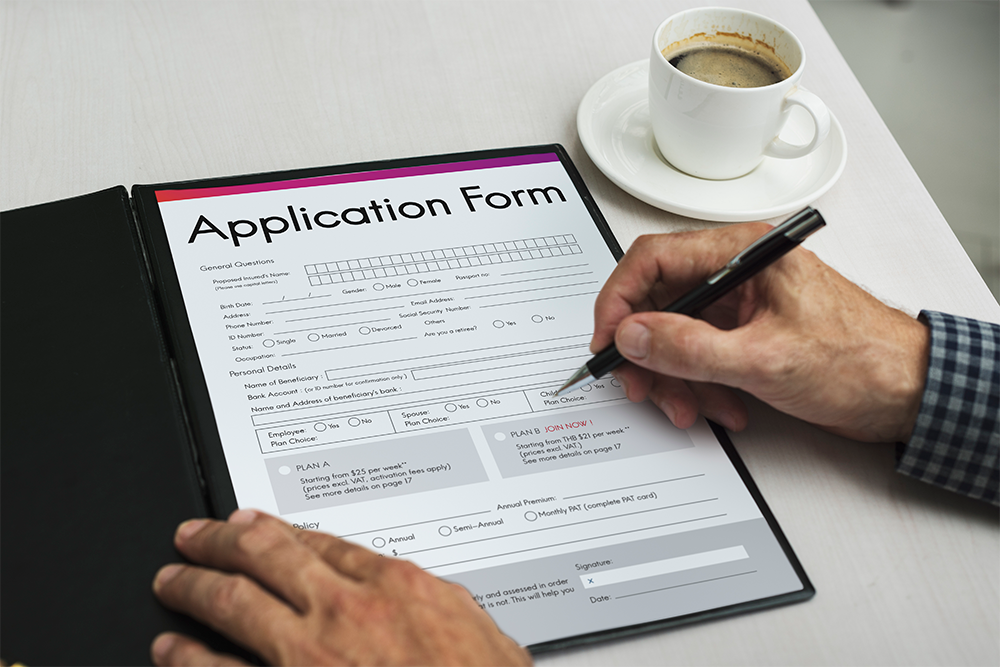 application-form-document-page-concept