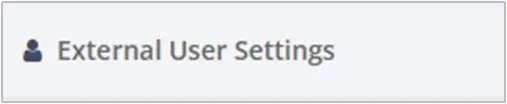 External User setting